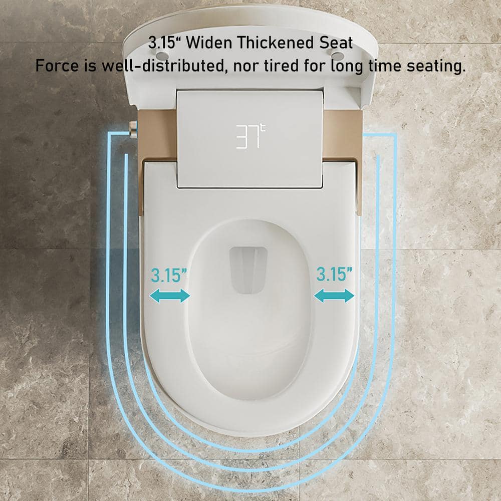 Yulika Smart Bidet Toilet with Heated Seat and LED Display - DJ-K1