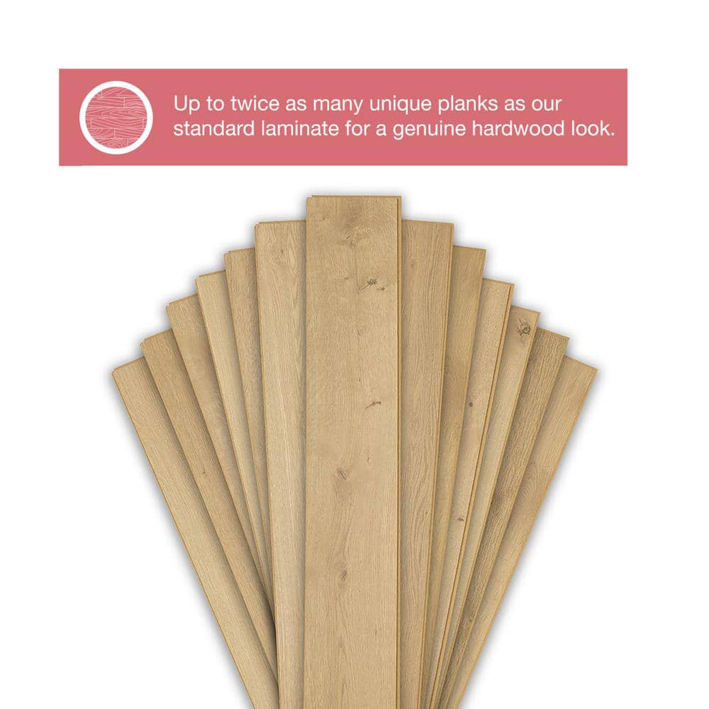 Pergo Outlast+ Golden Briar Oak 12 mm T x 7.4 in. W Waterproof Laminate Wood Flooring (19.63 sqft/case)