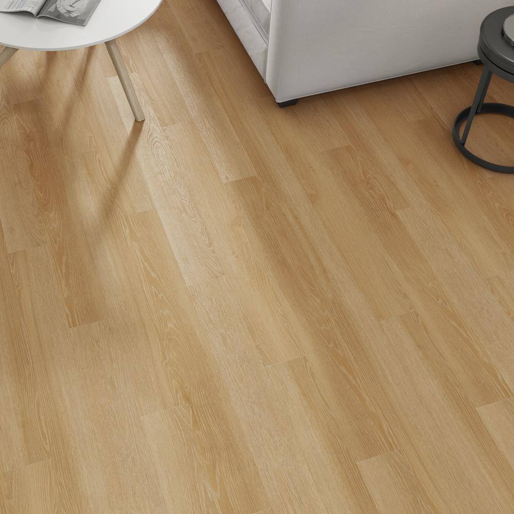DuraDecor Polished Pro Golden Glow 20 MIL x 6 in. W x 48 in. L Glue Down Waterproof Luxury Vinyl Flooring (42 sq.ft./case)