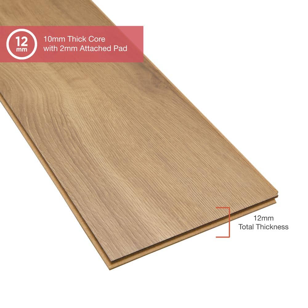 Pergo Outlast Golden Rustic Oak 12 mm T x 6.1 in. W Waterproof Laminate Wood Flooring (16.12 sq.ft./case)
