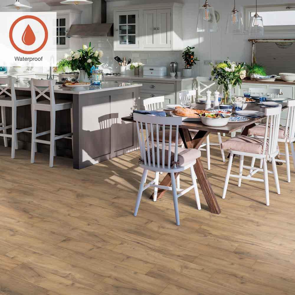 Pergo Outlast Golden Rustic Oak 12 mm T x 6.1 in. W Waterproof Laminate Wood Flooring (16.12 sq.ft./case)