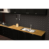 Interbuild 6 ft. L x 25 in. D, Acacia Butcher Block Standard Countertop in Golden Teak with Square Edge
