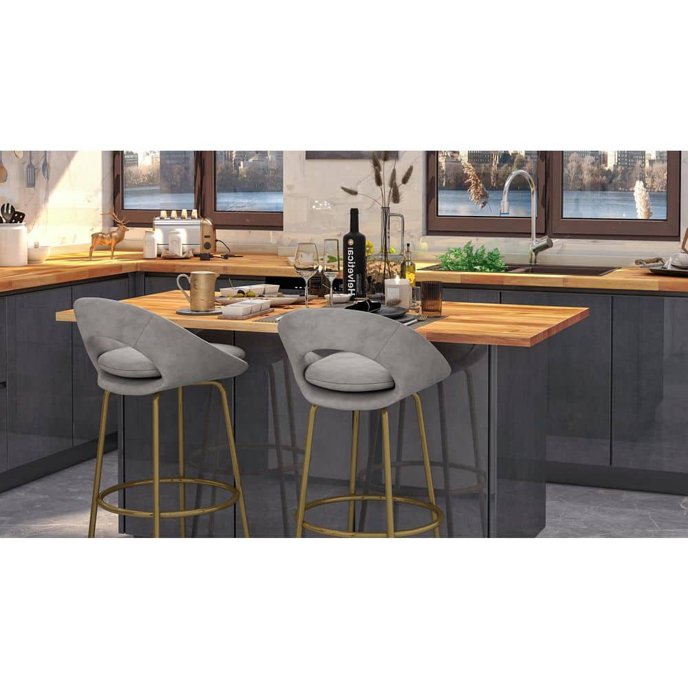 Interbuild 6 ft. L x 25.5 in. D, Acacia Butcher Block Standard Countertop in Golden Teak with Square Edge