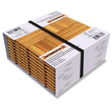 Interbuild 1 ft. x 1 ft. Interlocking Solid Hardwood Acacia Deck Tile in Golden Teak (10-Piece per Carton - 10 sq. ft.)