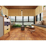 Interbuild 1 ft. x 1 ft. Interlocking Solid Hardwood Acacia Deck Tile in Golden Teak (10-Piece per Carton - 10 sq. ft.)