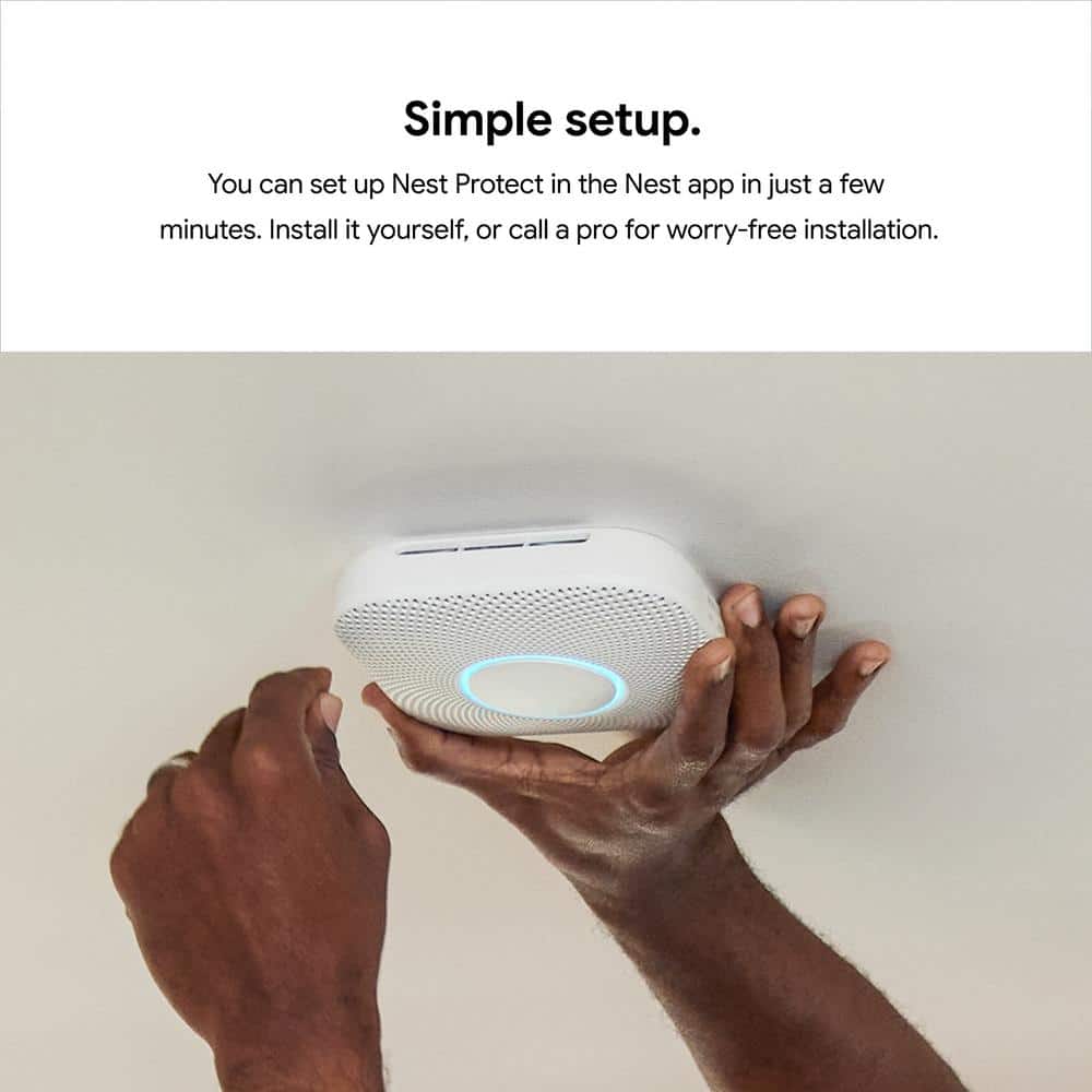 Google Nest Protect - Smoke Alarm and Carbon Monoxide Detector - Battery Operated