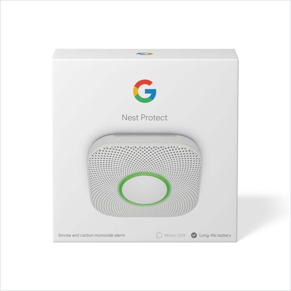 Google Nest Protect - Smoke Alarm and Carbon Monoxide Detector - Battery Operated