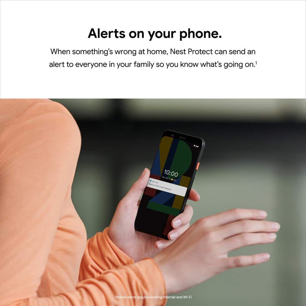 Google Nest Protect - Smoke Alarm and Carbon Monoxide Detector - Battery Operated