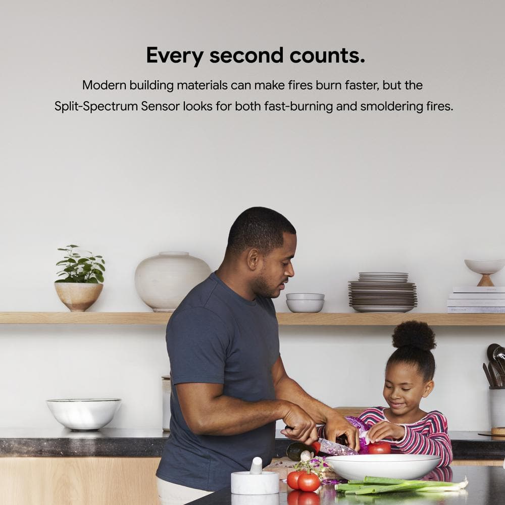Google Nest Protect - Smoke Alarm and Carbon Monoxide Detector - Battery Operated - 2 Pack