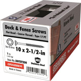 Grabber #10 x 2-1/2 in. Stainless Steel Star Drive Flat-Head Wood Deck Screw