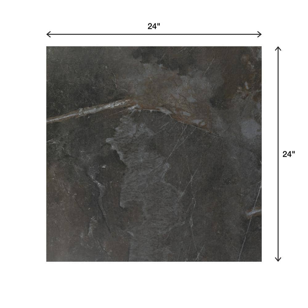 Highland Shore Graphite 24 in. x 24 in. Glazed Porcelain Floor and Wall Tile (15.76 sq. ft./Case)