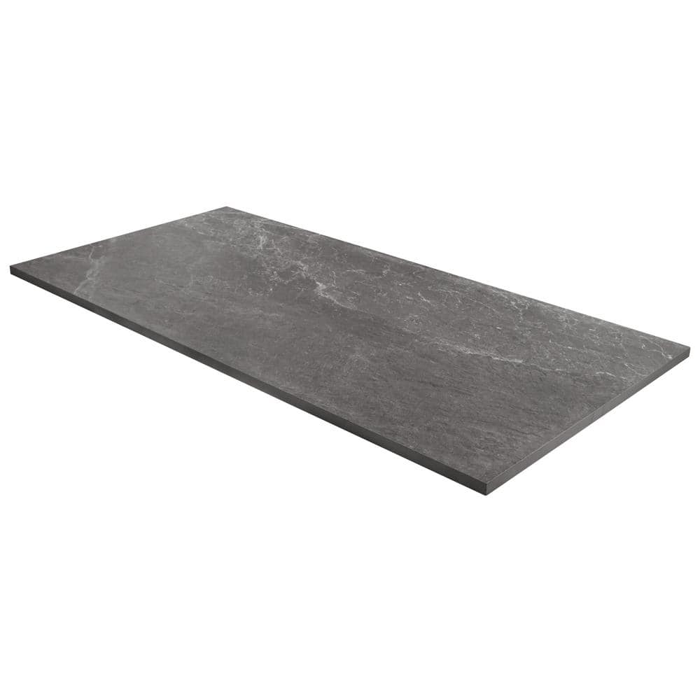 Ivy Hill Tile LithoTech 23.62 in. x 47.24 in. x 0.78 in. Graphite Gray Matte Porcelain Floor Paver Tile (7.74 sq. ft./Each)