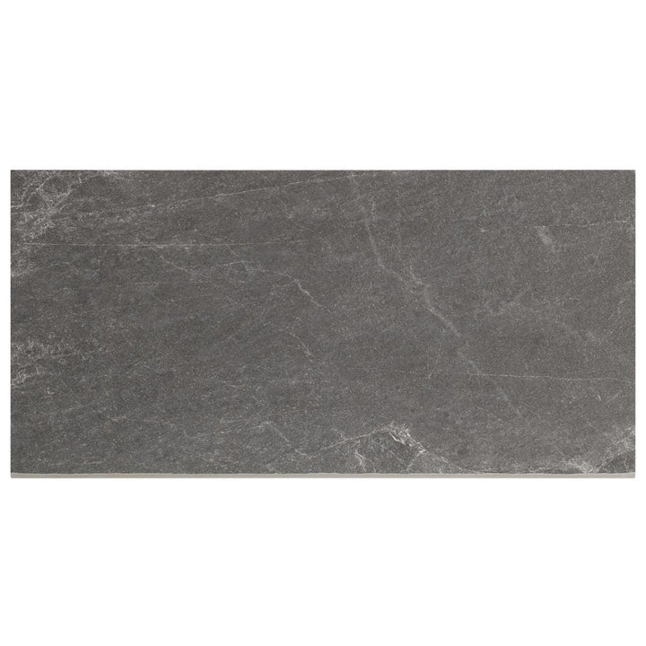 Ivy Hill Tile LithoTech 11.81 in. x 23.62 in. x 0.78 in. Graphite Gray Matte Porcelain Floor Pool Coping Tile (1.93 sq. ft./Each)