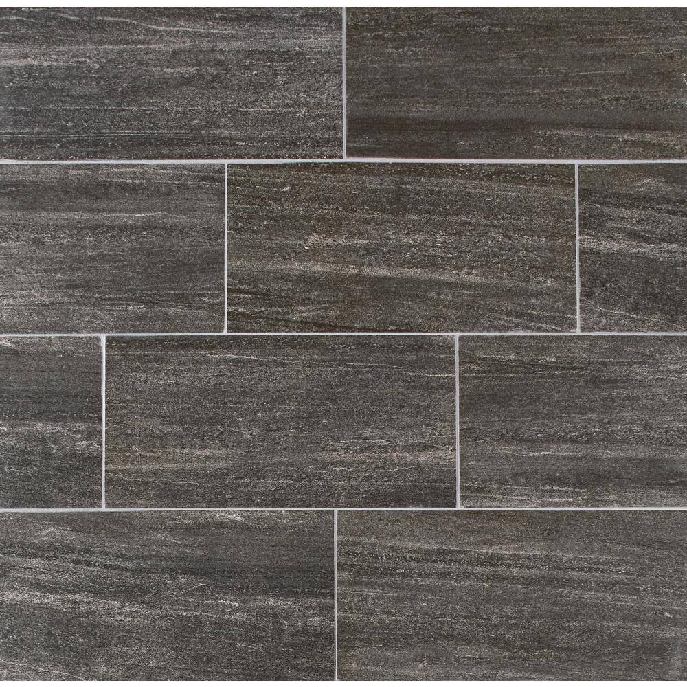 Marazzi Urban Craft Graphite 12 in. x 24 in. Glazed Porcelain Floor and Wall Tile (15.6 sq. ft. / case)