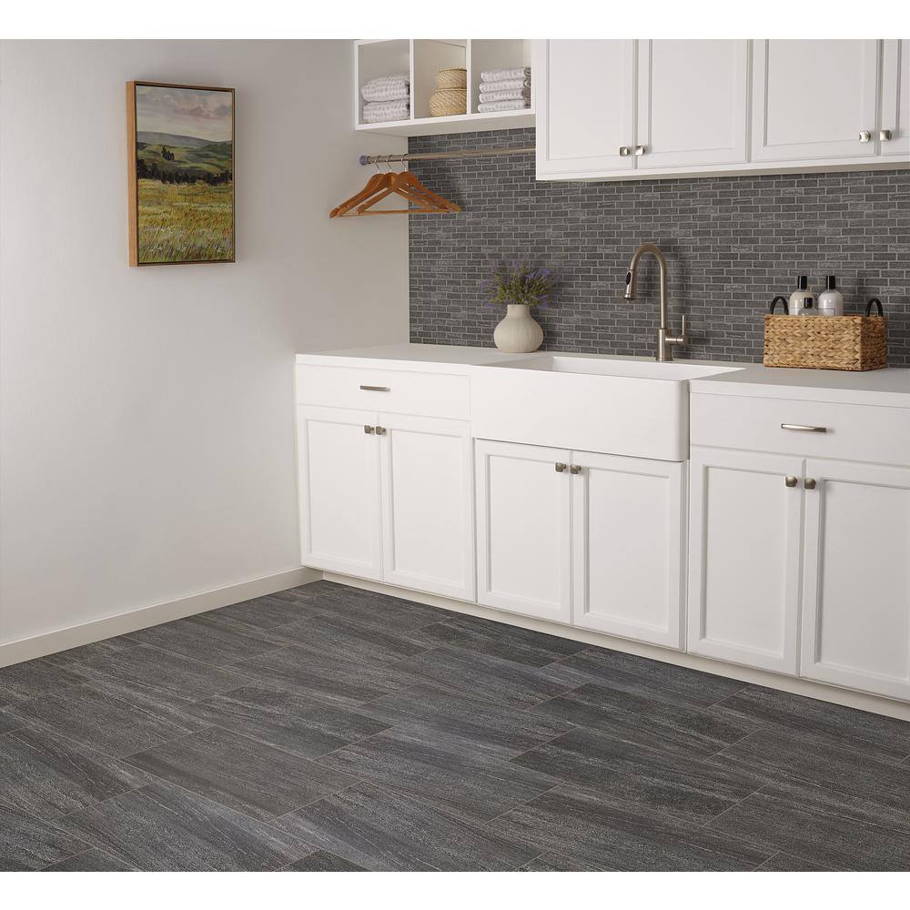 Marazzi Urban Craft Graphite 12 in. x 24 in. Glazed Porcelain Floor and Wall Tile (15.6 sq. ft. / case)