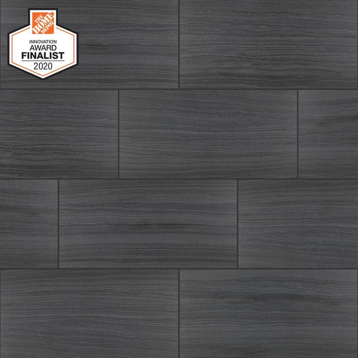 Daltile QuicTile 12 in. x 24 in. Enchanting Marble Matte Porcelain Locking Floor Tile (9.6 sq. ft. / case)