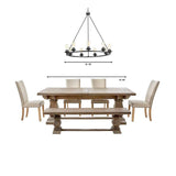 Progress Lighting Debut Collection 28 in. 9-Light Black Graphite Farmhouse Urban Industrial Chandelier Dining Light