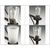 Progress Lighting Debut Collection 28 in. 9-Light Black Graphite Farmhouse Urban Industrial Chandelier Dining Light