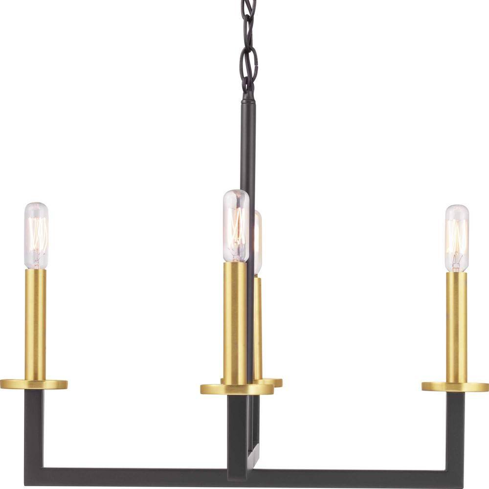 Progress Lighting Blakely Collection 4-Light Graphite Modern Chandelier Light
