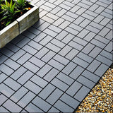Afoxsos 1 ft. x 1 ft. Gray Interlocking Deck Tiles for Poolside, Balcony, Plastic, Backyard Waterproof, All-Weather (44-Pack)