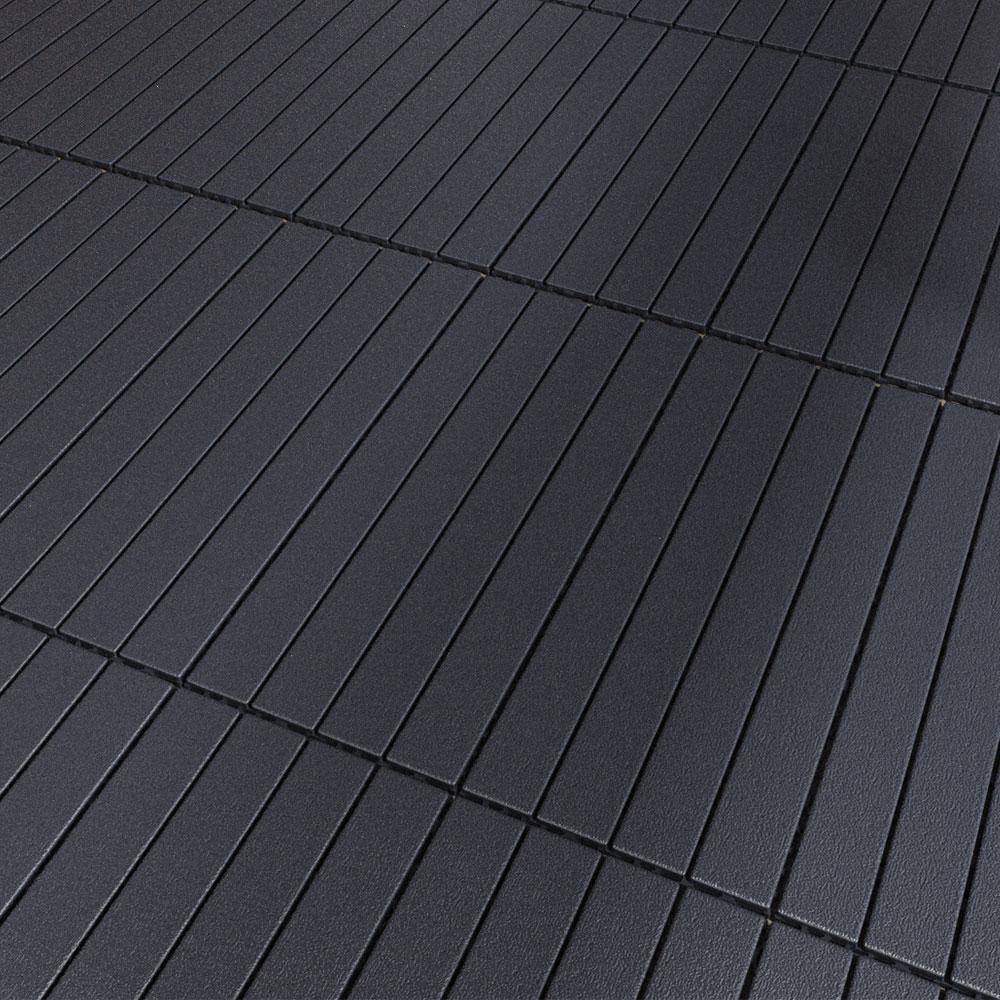 Afoxsos 24 in. x 12 in. Polypropylene Material DIY Module Deck Tile in Dark Gray, Quick and Easy to installation (24 per Case)