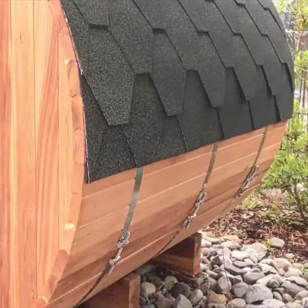 ALEKO SB4SSNG Gray Shingle Bitumen Roof Set for Cedar and Pine Sauna