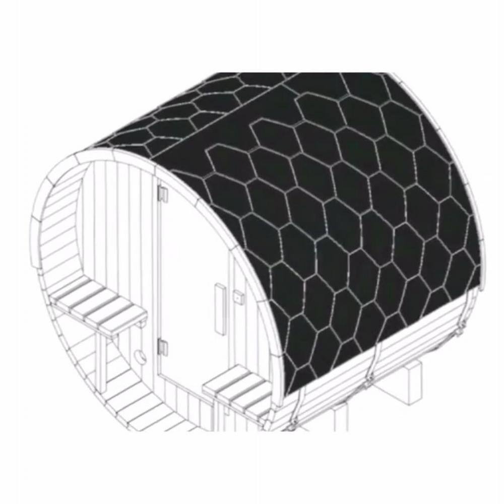 ALEKO Gray Weather-Resistant Bitumen Roof Shingle for 93x72x75 Barrel Saunas