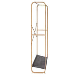 Honey-Can-Do Gray Bamboo Clothes Rack 36 in. W x 65.94 in. H