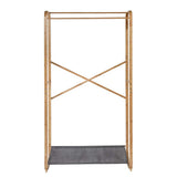 Honey-Can-Do Gray Bamboo Clothes Rack 36 in. W x 65.94 in. H
