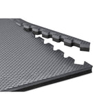 Norsk Gray/Black 24 in. x 24 in. EVA Foam Truly Reversible Interlocking Tile (48-Tile)