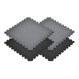 Norsk Gray/Black 24 in. x 24 in. EVA Foam Truly Reversible Interlocking Tile (48-Tile)