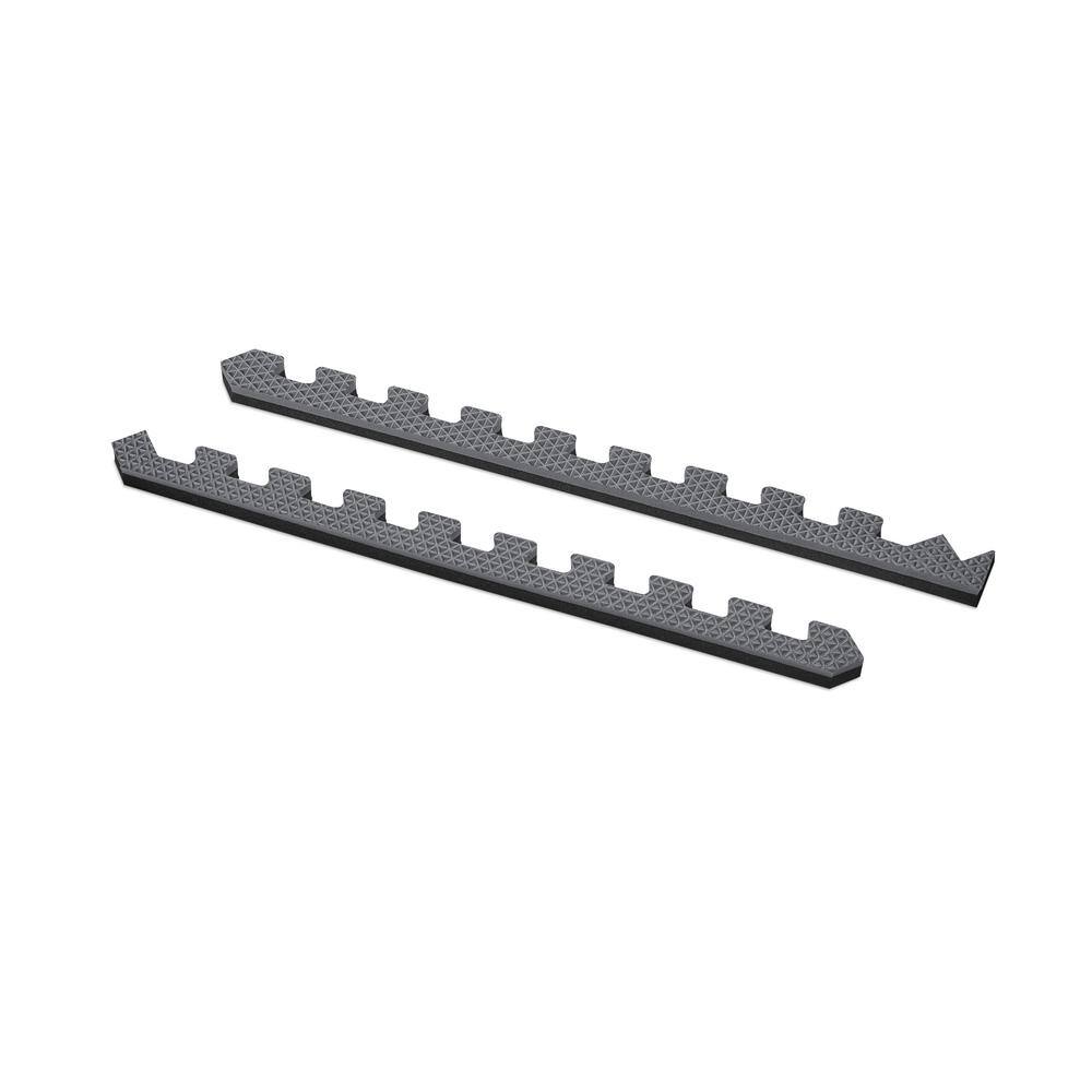 Norsk Gray/Black 24 in. x 24 in. EVA Foam Truly Reversible Interlocking Tile (48-Tile)
