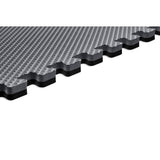 Norsk Gray/Black 24 in. x 24 in. EVA Foam Truly Reversible Interlocking Tile (48-Tile)