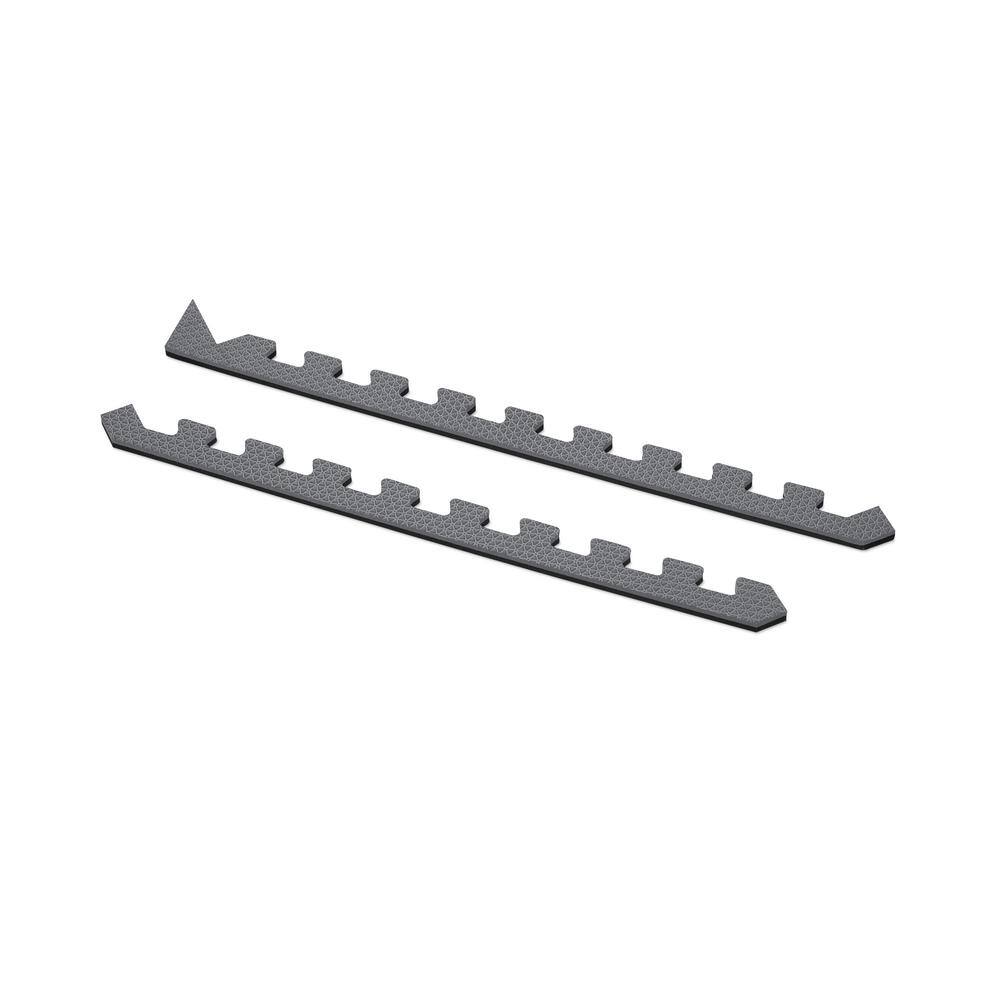 Norsk Gray/Black 24 in. x 24 in. EVA Foam Truly Reversible Interlocking Tile (24-Tile)