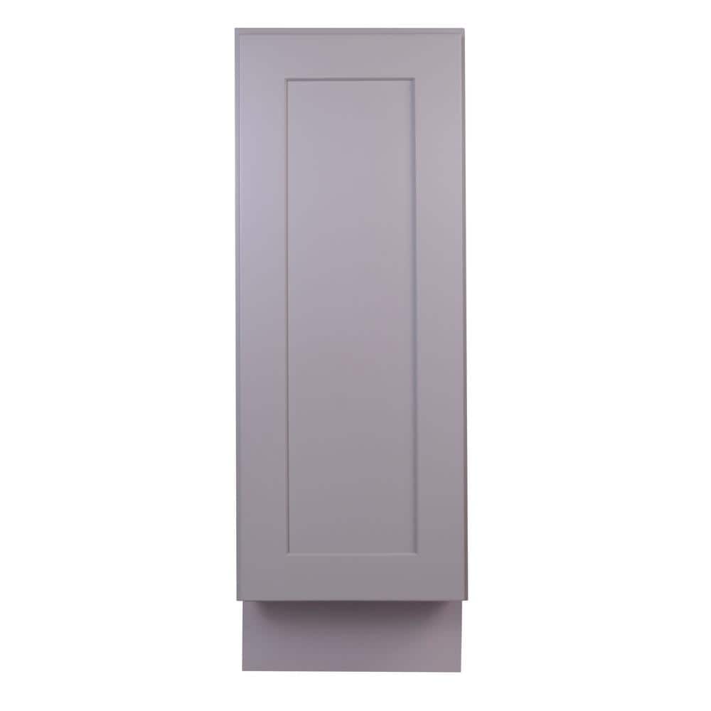 Bremen Cabinetry Bremen 9 in. W x 24 in. D x 34.5 in. H Gray Plywood Assembled Base Full-Height Kitchen Cabinet with Soft Close