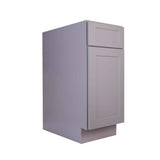 Bremen Cabinetry Bremen 15 in. W x 24 in. D x 34.5 in. H Gray Plywood Assembled Base Kitchen Cabinet with Soft Close