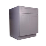 Bremen Cabinetry Bremen 30 in. W x 24 in. D x 34.5 in. H Gray Plywood Assembled Base Kitchen Cabinet with Soft Close