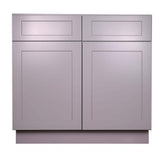 Bremen Cabinetry Bremen 42 in. W x 24 in. D x 34.5 in. H Gray Plywood Assembled Base Kitchen Cabinet with Soft Close