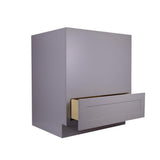 Bremen Cabinetry Bremen 30 in. W x 24 in. D x 34.5 in. H Gray Plywood Assembled Microwave Base Kitchen Cabinet with Soft Close