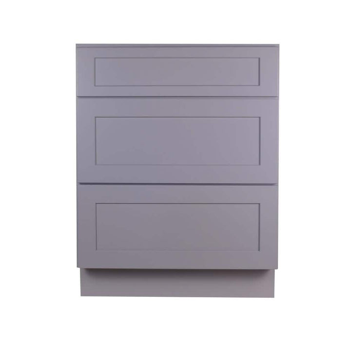 Bremen Cabinetry Bremen 12 in. W x 24 in. D x 34.5 in. H Gray Plywood Assembled Drawer Base Kitchen Cabinet with Soft Close