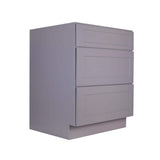 Bremen Cabinetry Bremen 18 in. W x 24 in. D x 34.5 in. H Gray Plywood Assembled Drawer Base Kitchen Cabinet with Soft Close