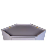 Bremen Cabinetry Bremen 24 in. W x 12 in. D x 36 in. H Gray Plywood Assembled Wall Diagonal Corner Kitchen Cabinet with Soft-Close