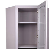 Bremen Cabinetry Bremen 24 in. W x 12 in. D x 36 in. H Gray Plywood Assembled Wall Diagonal Corner Glass-Door Kitchen Cabinet