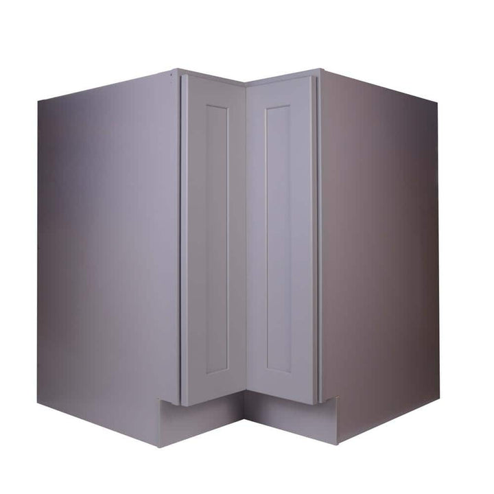 Bremen Cabinetry Bremen 33 in. W x 24 in. D x 34.5 in. H Gray Plywood Assembled Lazy Susan Base Kitchen Cabinet with Soft Close