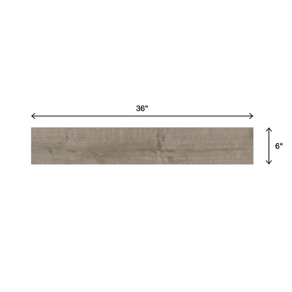 Vicinity Gray Brown Matte 6 in. x 36 in. Glazed Porcelain Floor and Wall Tile (13.05 sq. ft./Case)