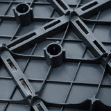 cadeninc 12 in. x 12 in. Gray Square Waterproof Plastic Interlocking Deck Tiles (Set of 44 Tiles)