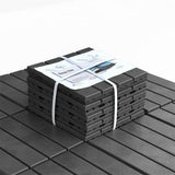 cadeninc 12 in. x 12 in. Dark Gray Square Composite Decking Tiles for Balcony Porch Backyard (Pack of 36)