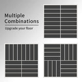 cadeninc 12 in. x 12 in. Dark Gray Square Composite Decking Tiles for Balcony Porch Backyard (Pack of 36)