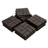cadeninc 12 in. x 12 in. Gray Square 4 Slat Plastic Outdoor Flooring Tiles (Set of 44 Tiles)