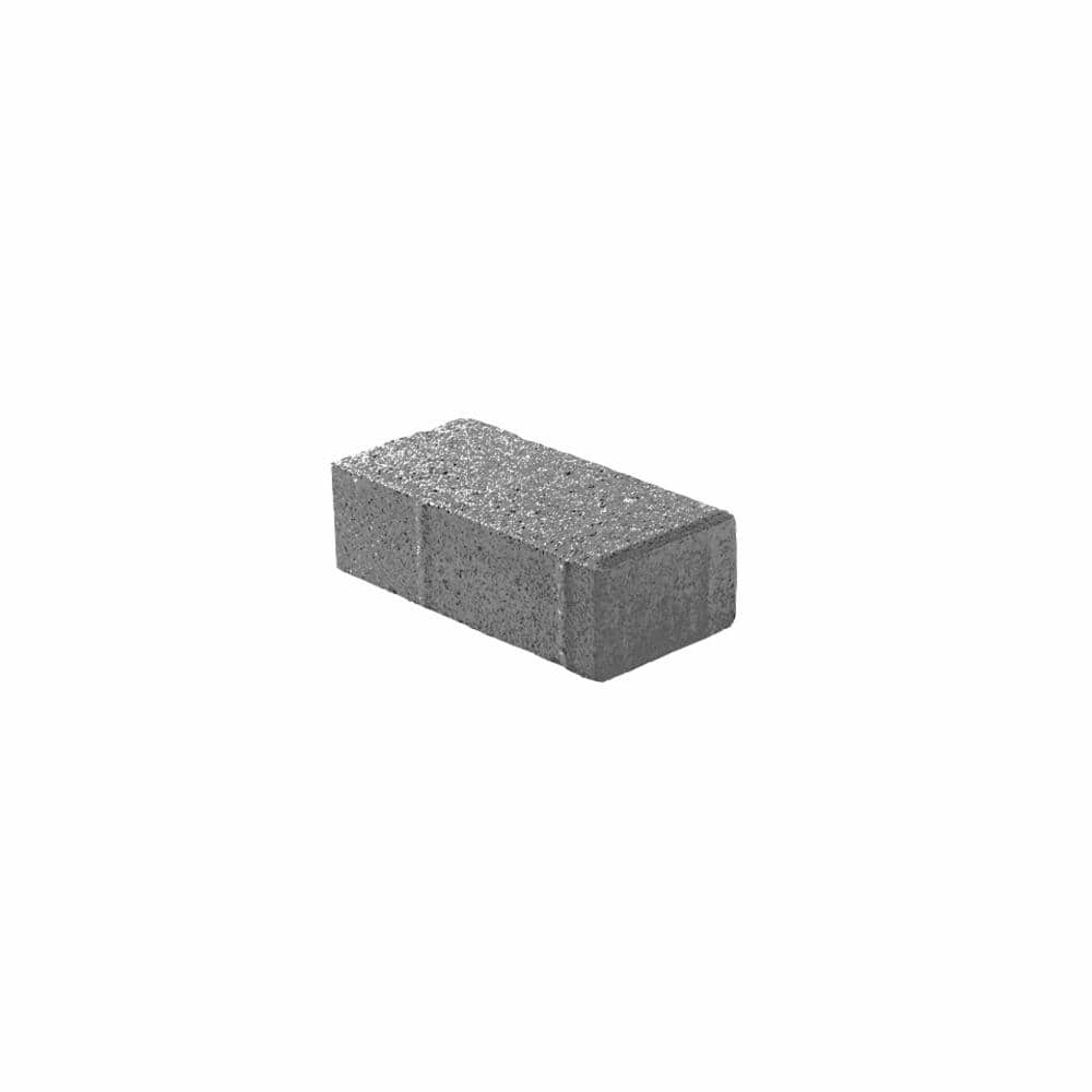 Oldcastle Paper Sample Only: 8 in. x 4 in. x 2.25 in. Gray Charcoal Concrete Paver Sample Board (1-Piece)